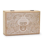 Buddha Face Whitewash Big Rectangle Box