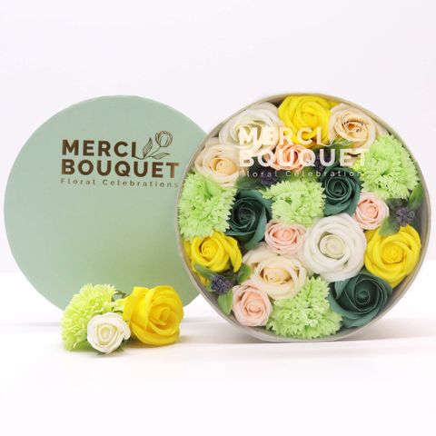 Spring Celebrations Yellow & Greens Round Box