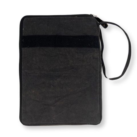 Charcoal Stonewash Travel Laptop Pouch 24x33cm