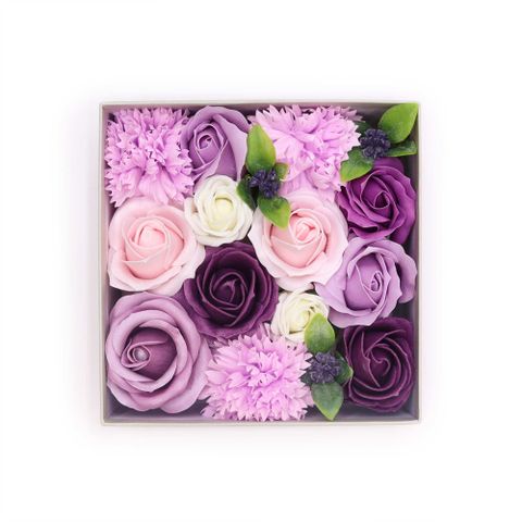 Lavender Rose & Carnation Square Box