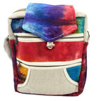 Tie Dye Hemp Messenger Bag Two Zip