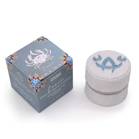 Cancer Set of Zodiac Bath Fizzers with Horoscope