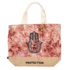 Hamsa Protection Terracotta Stonewash All Natural Bag
