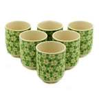 Green Daisy Herbal Tea Cups