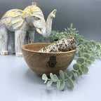 Hamsa Wooden Smudge and Ritual Offerings Bowl  13x7cm