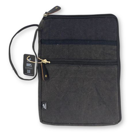 Charcoal Stonewash  Large Laptop Pouch  30x40cm