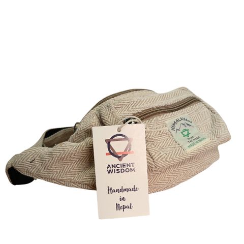 Natural Cotton Hemp Style Belt Bag
