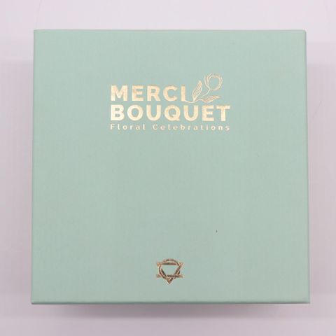 Wedding Blessings  White & Ivory Soap Flower Square Box