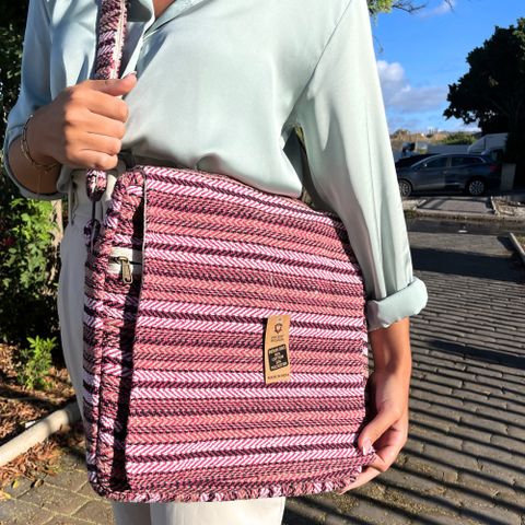 Soft Pink Soft Banjar Laptop Bag