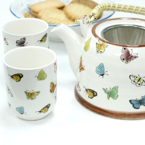 Butterflies Herbal Teapot Set
