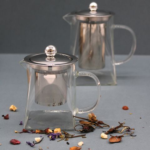 Tower Shape Glass Infuser Teapot  350ml