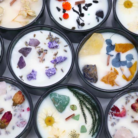 The Moon Hop Hare Crystal Magic Flower Candle