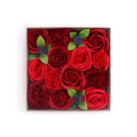 Classic Red Roses Square Box