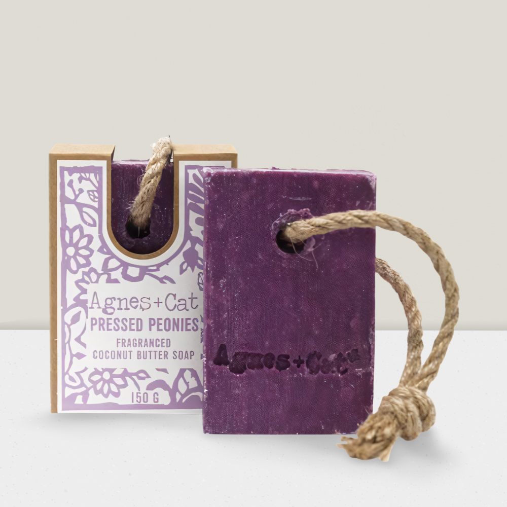 Pressed Peonies Soap On A Rope