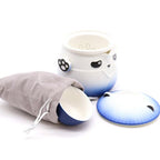 Sky Blue Panda Teapot Set & Three Cups