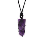 Amethyst Laced Gemstone Flat Point Pendant