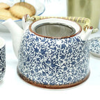 Blue Pattern Herbal Teapot Set