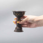 Antique Copper Ritual Goblet with Triple Moon
