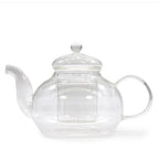 Round Pearl Glass Infuser Teapot 800ml