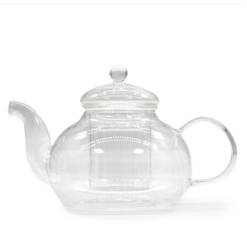 Round Pearl Glass Infuser Teapot 800ml