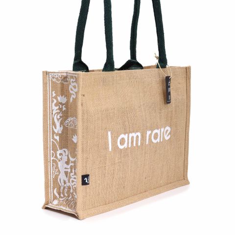 I am Rare Hop Hare Jute Big Bag