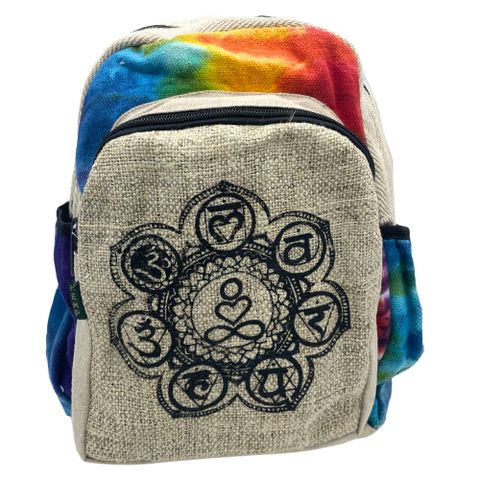 7 Chakra  Hemp Medium Backpack