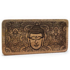 Buddha Face Black Engraved Long Tray