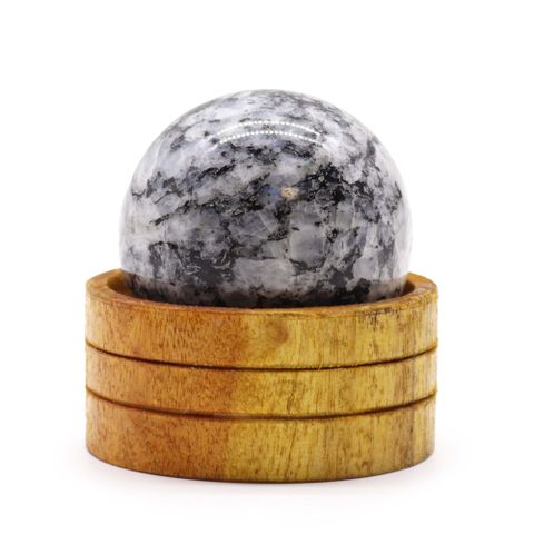 Indian Moonstone Gemstone Sphere with Stand