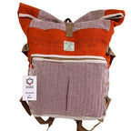 Sunset Orange Hemp Trekking Rolling Backpack