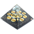 Midnight Om Chakra Orgonite Pyramid  - 90mm