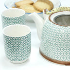 Green Mosaic Herbal Teapot Set