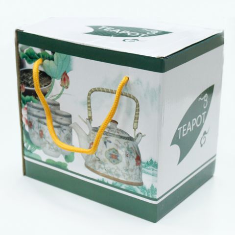 White Stone Oriental Herbal Teapot Set