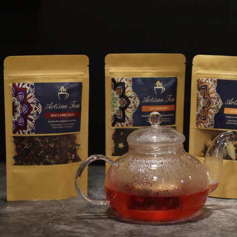 Round Pearl Glass Infuser Teapot 800ml