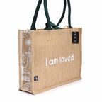 I am Loved Hop Hare Jute Big Bag