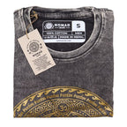 Chakra Dark Grey Stone Washed T-Shirt Small