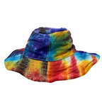 Tie Dye Patched and Wired Hemp & Cotton Boho Festival Hat