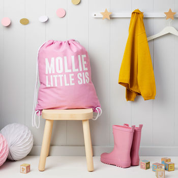 Eleanoras Girl's Personalised Sister Gym Bag PE Kit Bags