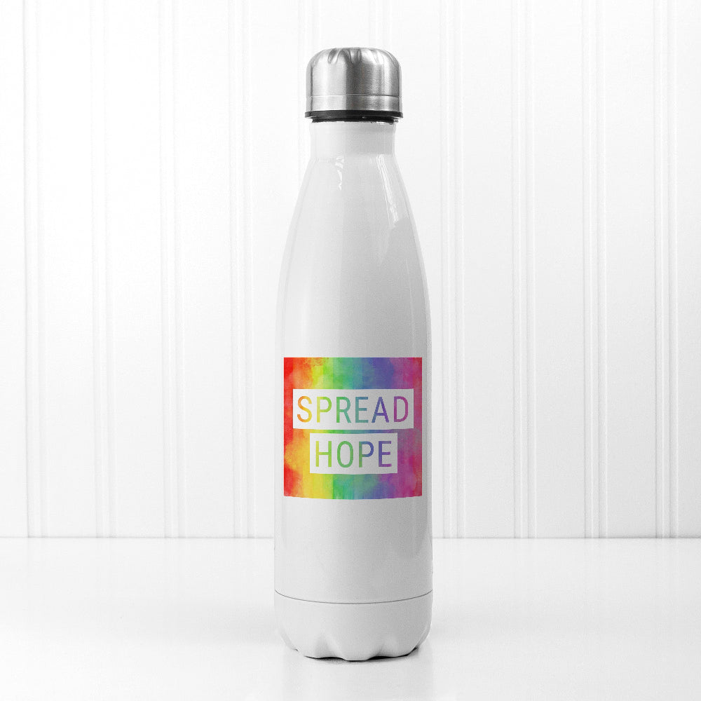 Eleanoras Spread Hope Rainbow (Square) Mouthy Water Bottle Bottles & Flasks