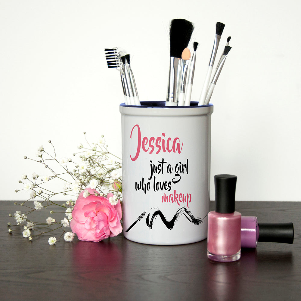 Eleanoras Just A Girl Who Loves Make Up Brush Holder BEAUTY ACCESSORIES