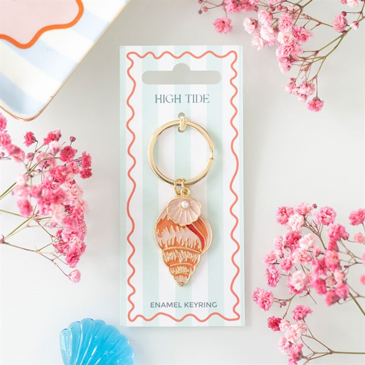 High Tide Shell Keyring