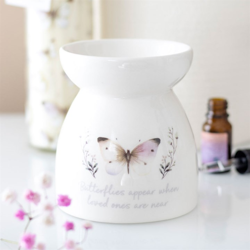 Butterflies appear when loved ones are near oil burner