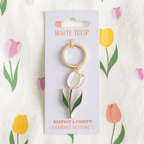 White Tulip Keyring