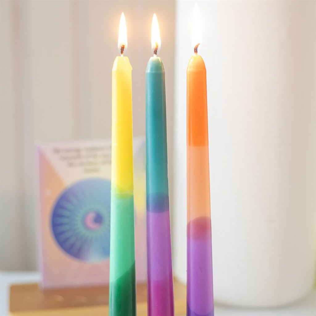 Dipped Aura Energy Taper Candles - Set of 3