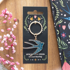 The Swallow Enamel Keyring