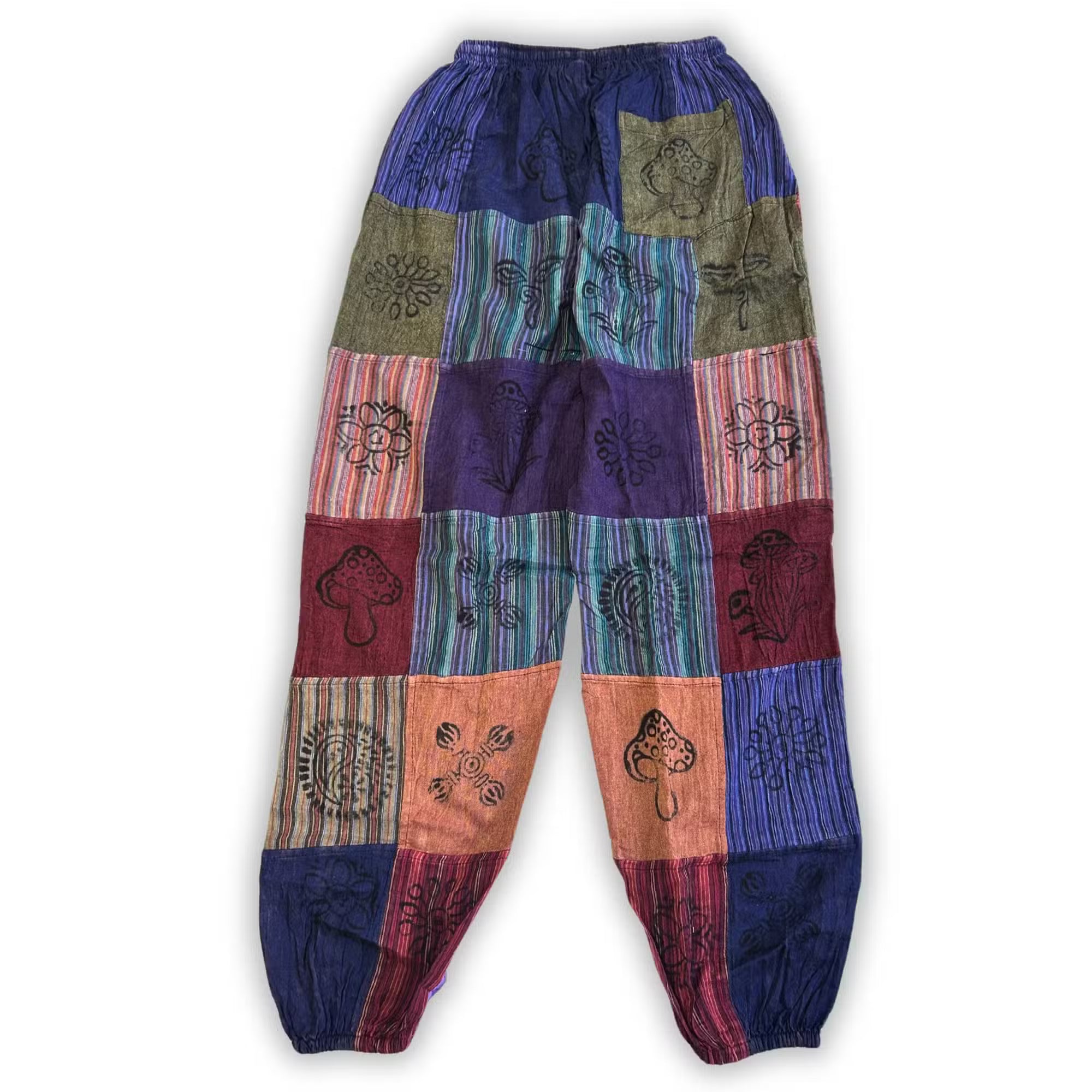 Purple Tones Nomad Sari  Mushroom Pants  S/M