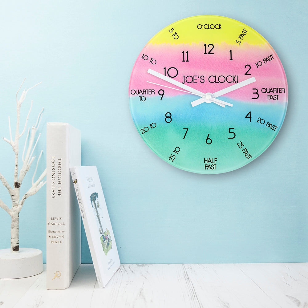 Eleanoras I CAN TELL THE TIME PERSONALISED WALL CLOCK Clocks