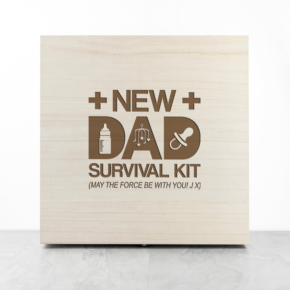 NEW DAD SURVIVAL PERSONALISED BOX