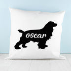 Eleanoras Personalised Cocker Spaniel Silhouette Cushion Cover Cushions & Covers