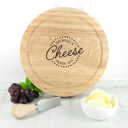 HANDS OFF PERSONALISED CHEESE BOARD SET CHEESE BOARDS from Eleanoras