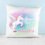 Eleanoras Personalised Born To Be A Unicorn Cushion Cover Cushions & Covers